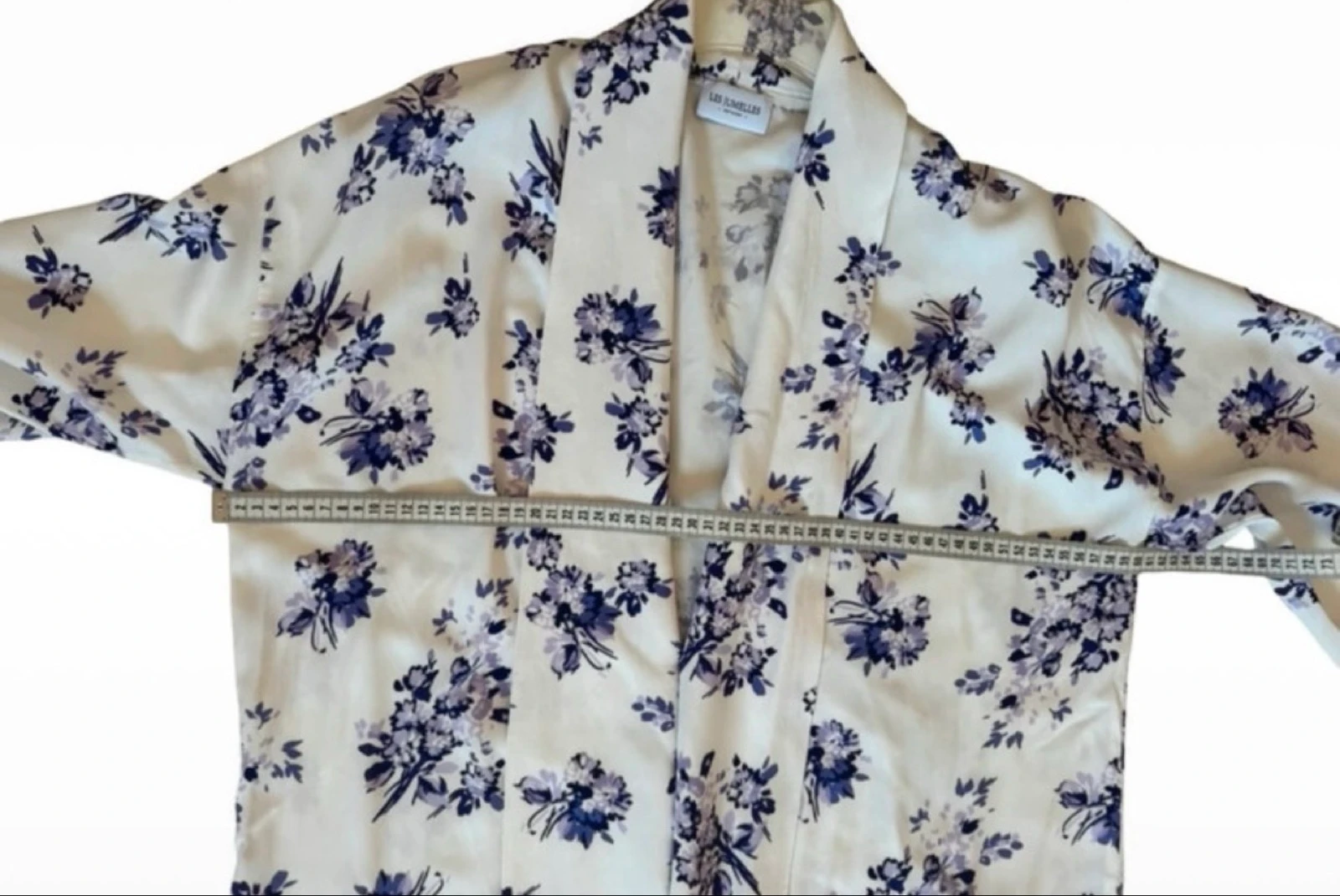 Les Jumelles maxi kimono floral print 100% viscose off white lilac – photo 11